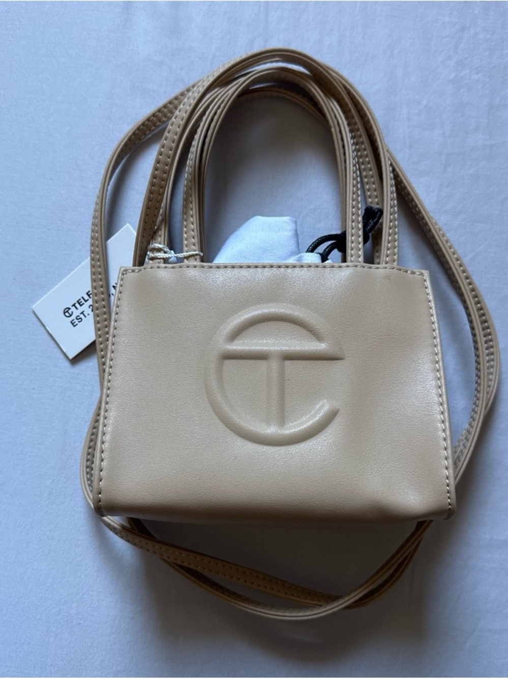 Telfar Mini Shopping Bag in Beige